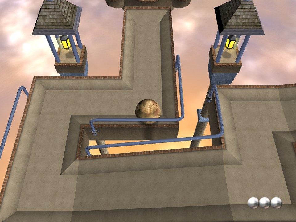 The wooden ball rolling through level 1